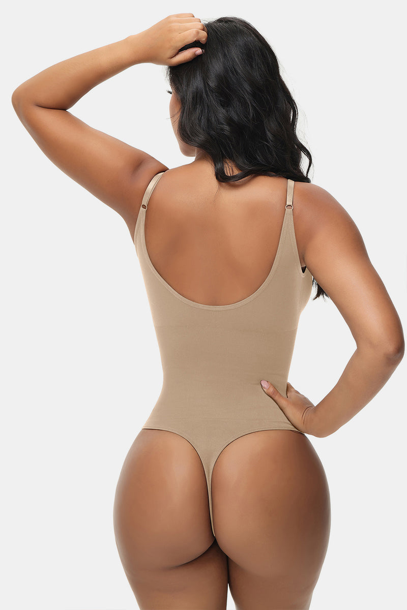 Spaghetti Strap Tummy Control Bodysuit - ShopEbonyMonique