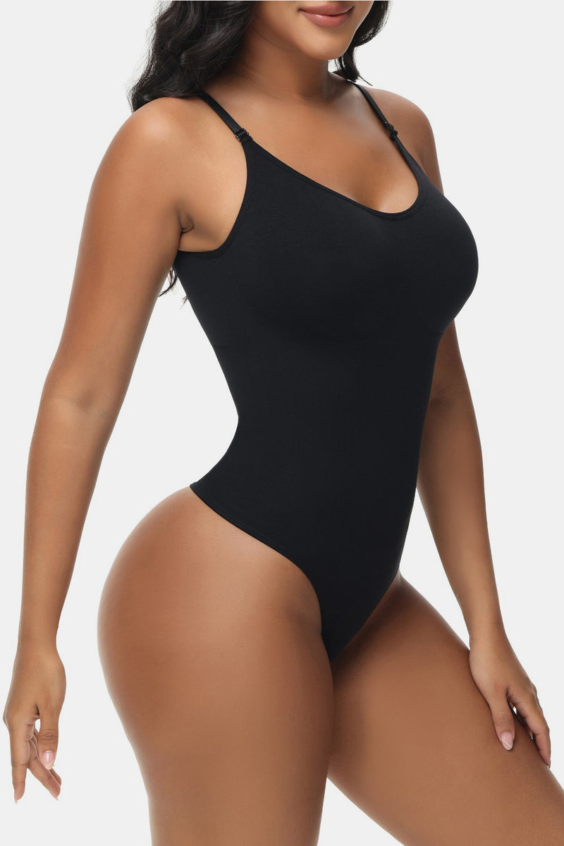 Spaghetti Strap Tummy Control Bodysuit - ShopEbonyMonique