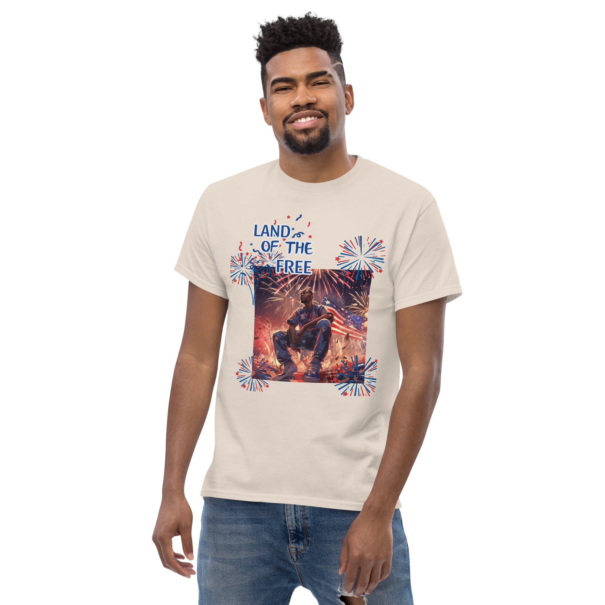 Land of The Free Men's classic tee - ShopEbonyMonique