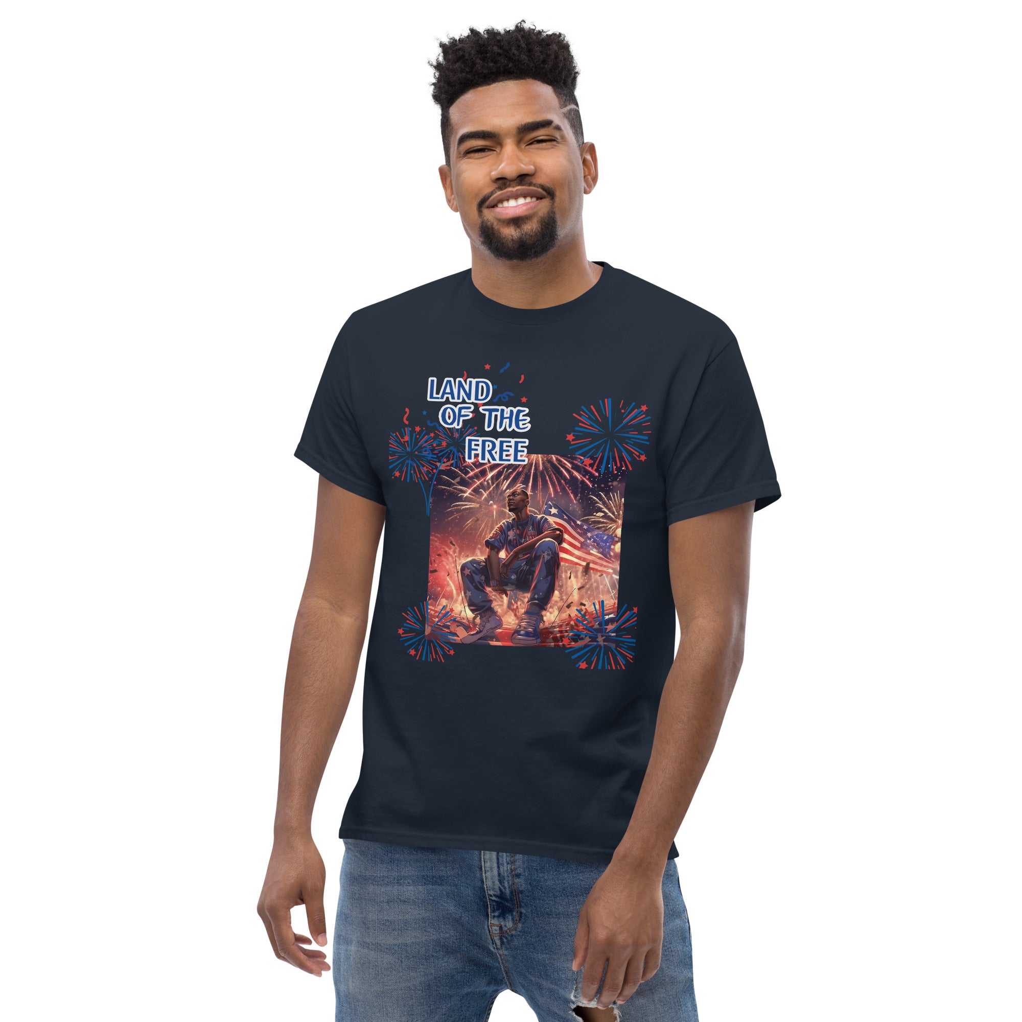 Land of The Free Men's classic tee - ShopEbonyMonique