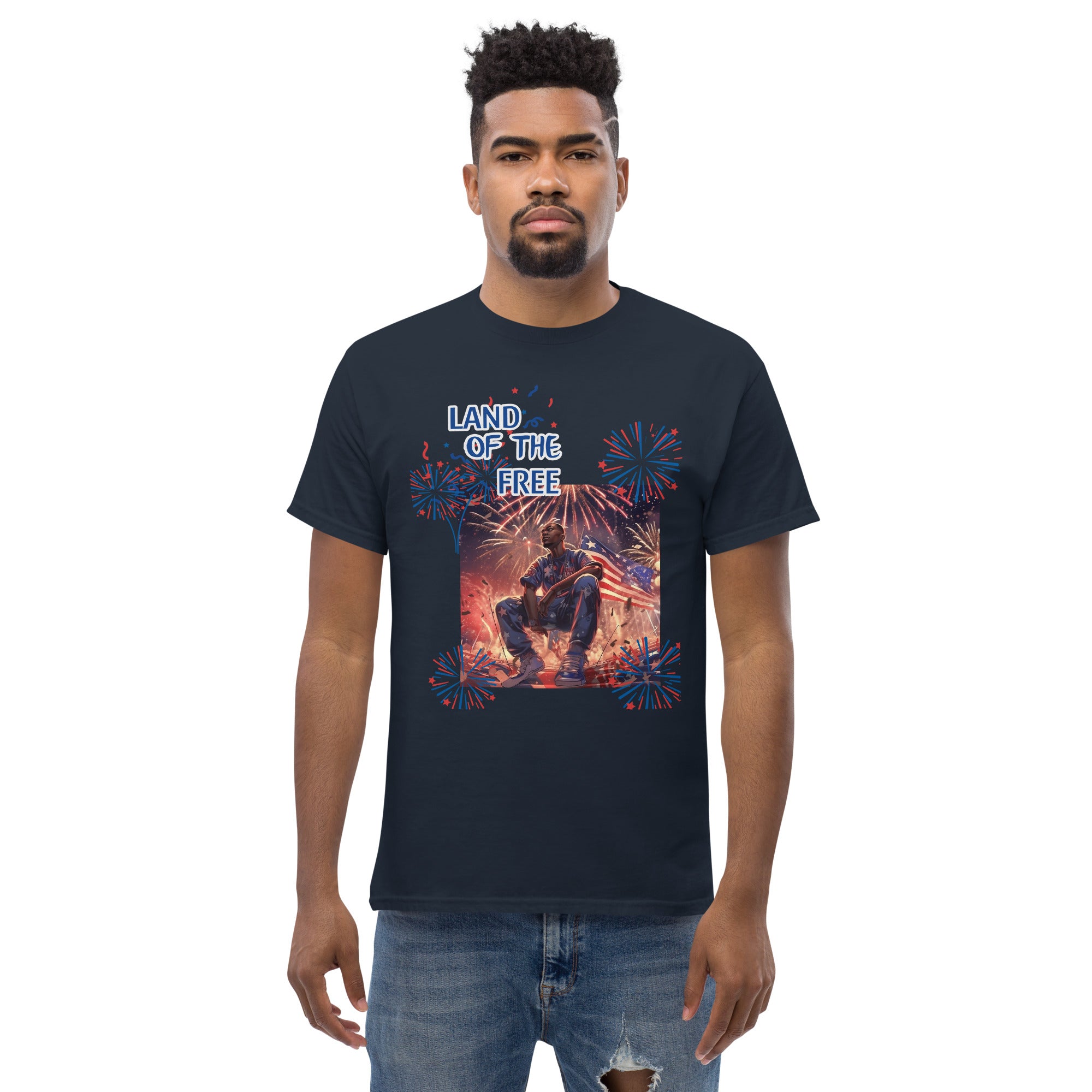 Land of The Free Men's classic tee - ShopEbonyMonique