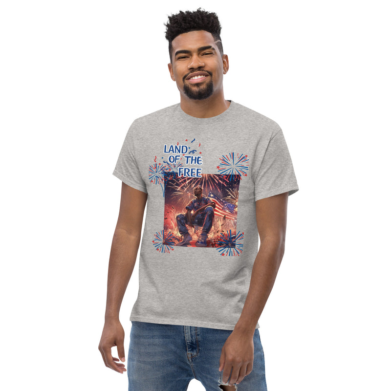 Land of The Free Men's classic tee