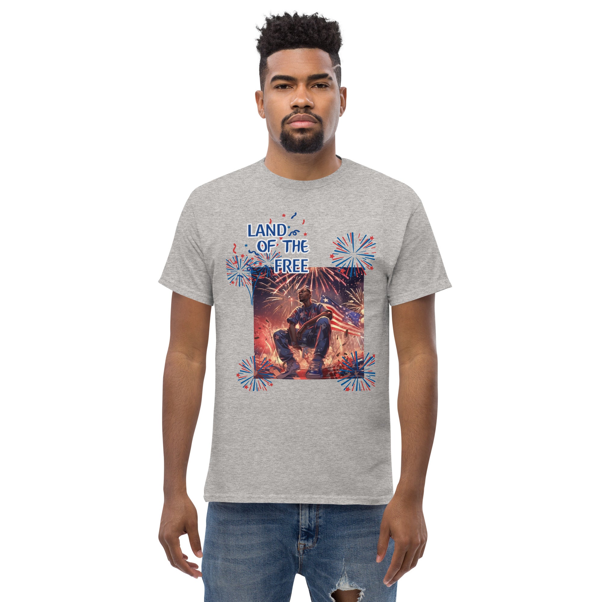 Land of The Free Men's classic tee - ShopEbonyMonique