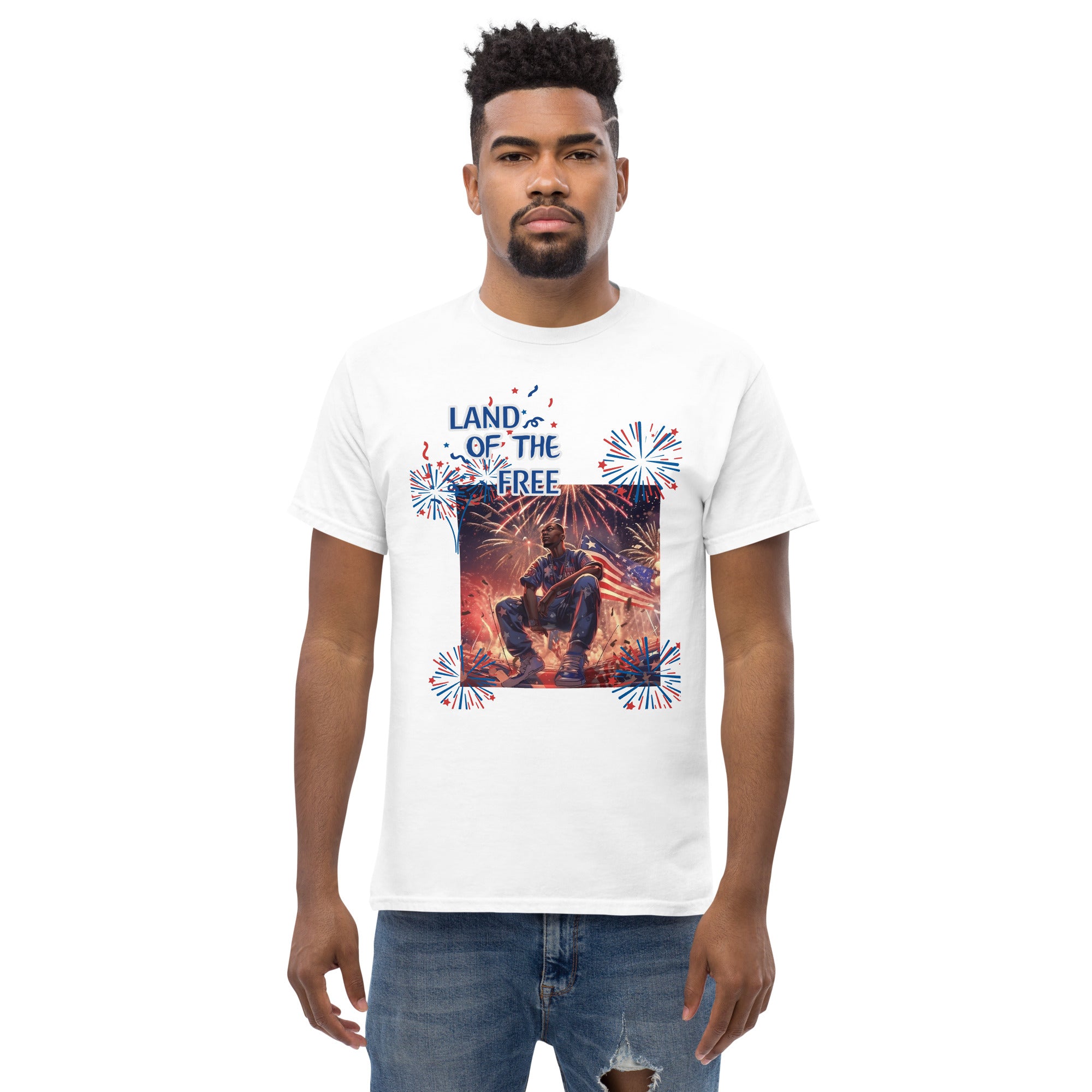 Land of The Free Men's classic tee - ShopEbonyMonique