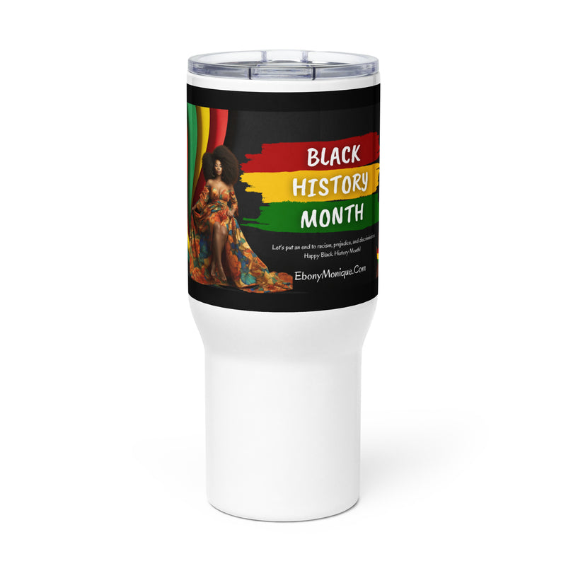 Black History Travel mug with a handle