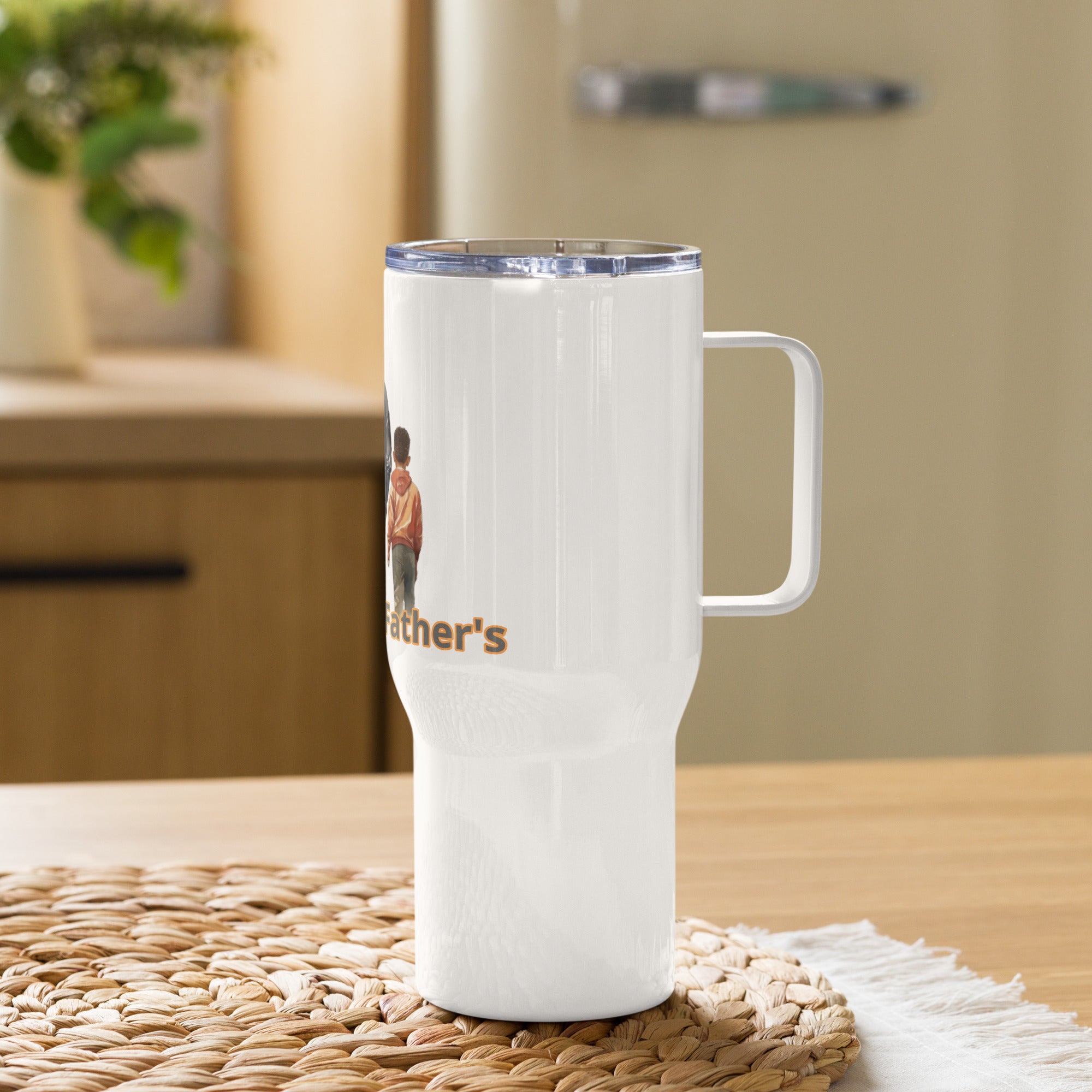 Father's Travel mug with a handle - ShopEbonyMonique