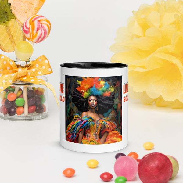 Live Bold Mug with Color Inside - ShopEbonyMonique