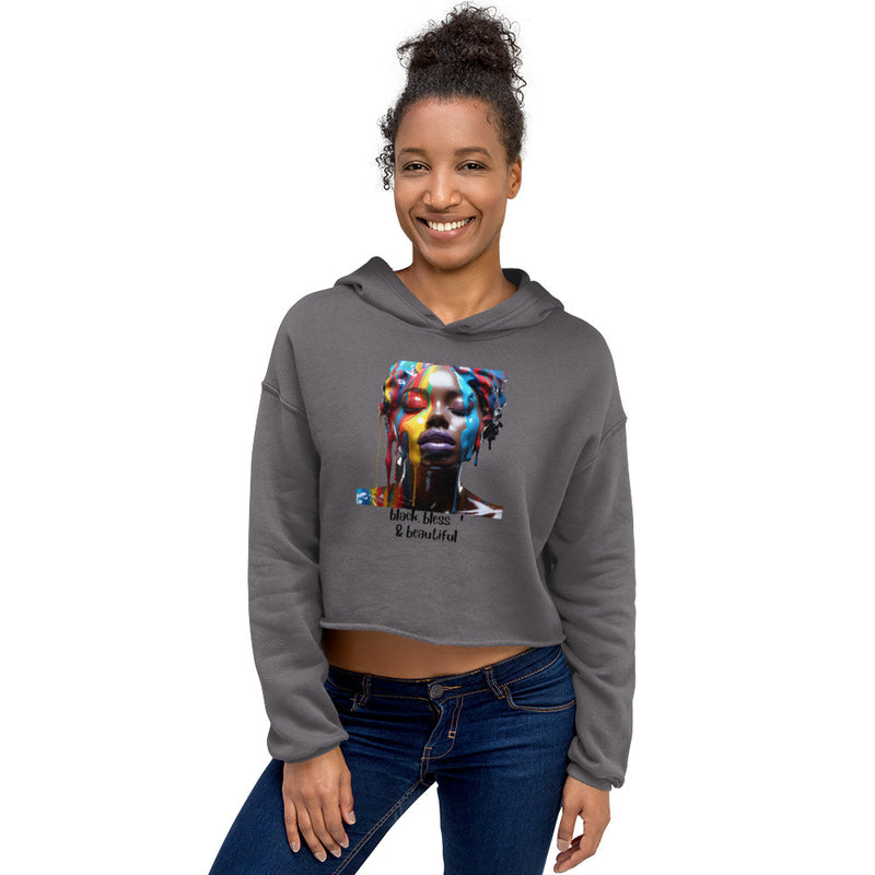 Colorful Face Crop Hoodie - ShopEbonyMonique