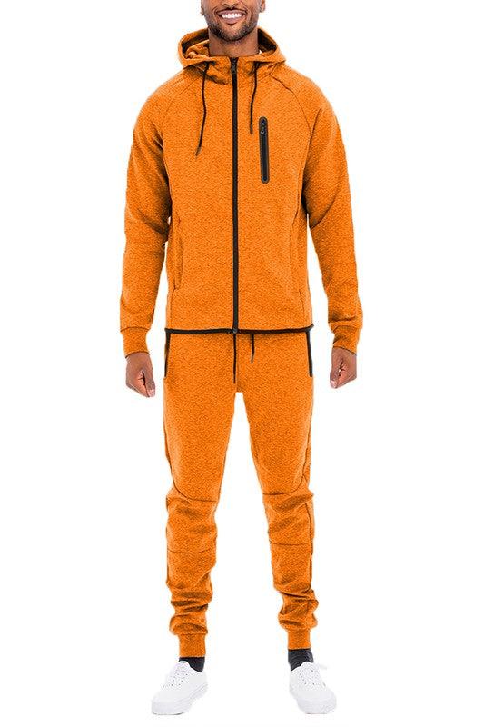 Mens Full Zip Sweat Pant Sweat Set - ShopEbonyMonique