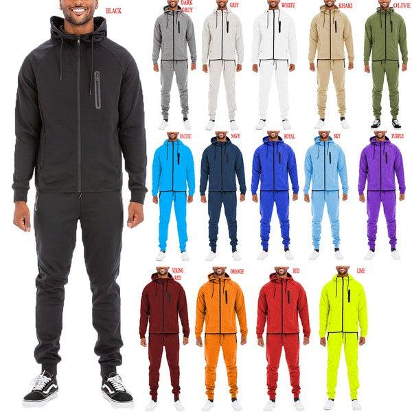 Mens Full Zip Sweat Pant Sweat Set - ShopEbonyMonique