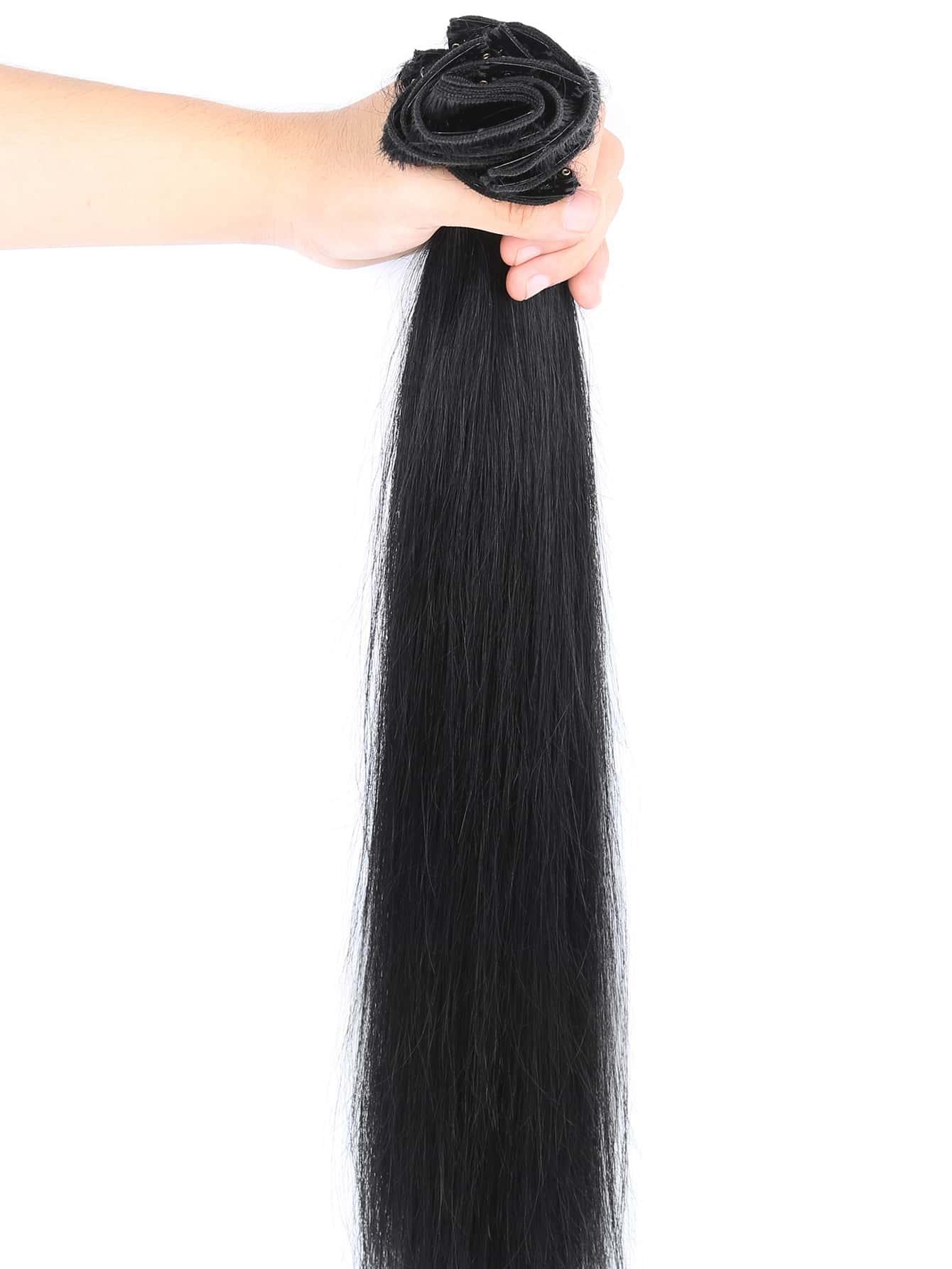 EM 8pcs Clip In Straight Human Hair - ShopEbonyMonique