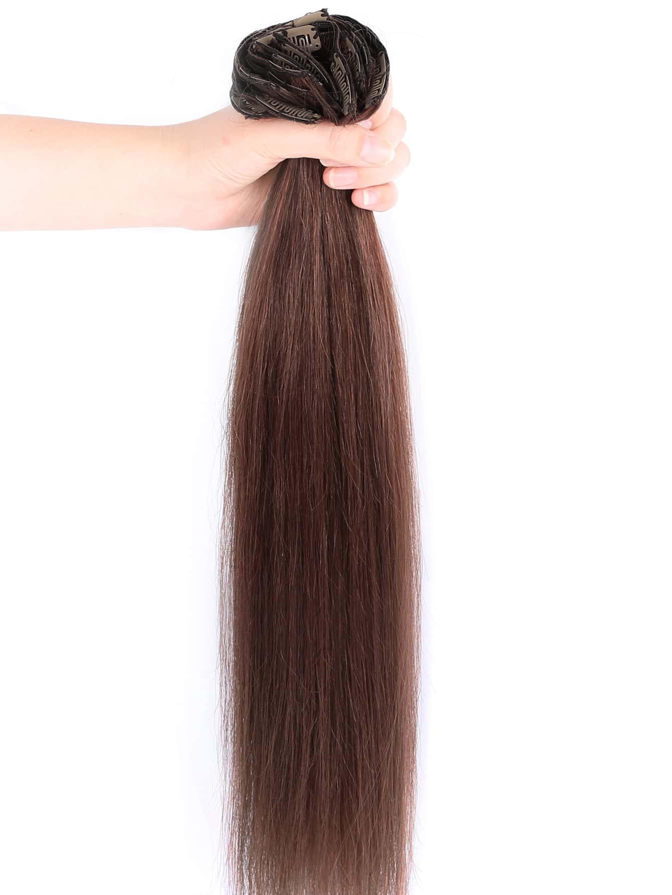 EM 8pcs Clip In Straight Human Hair - ShopEbonyMonique
