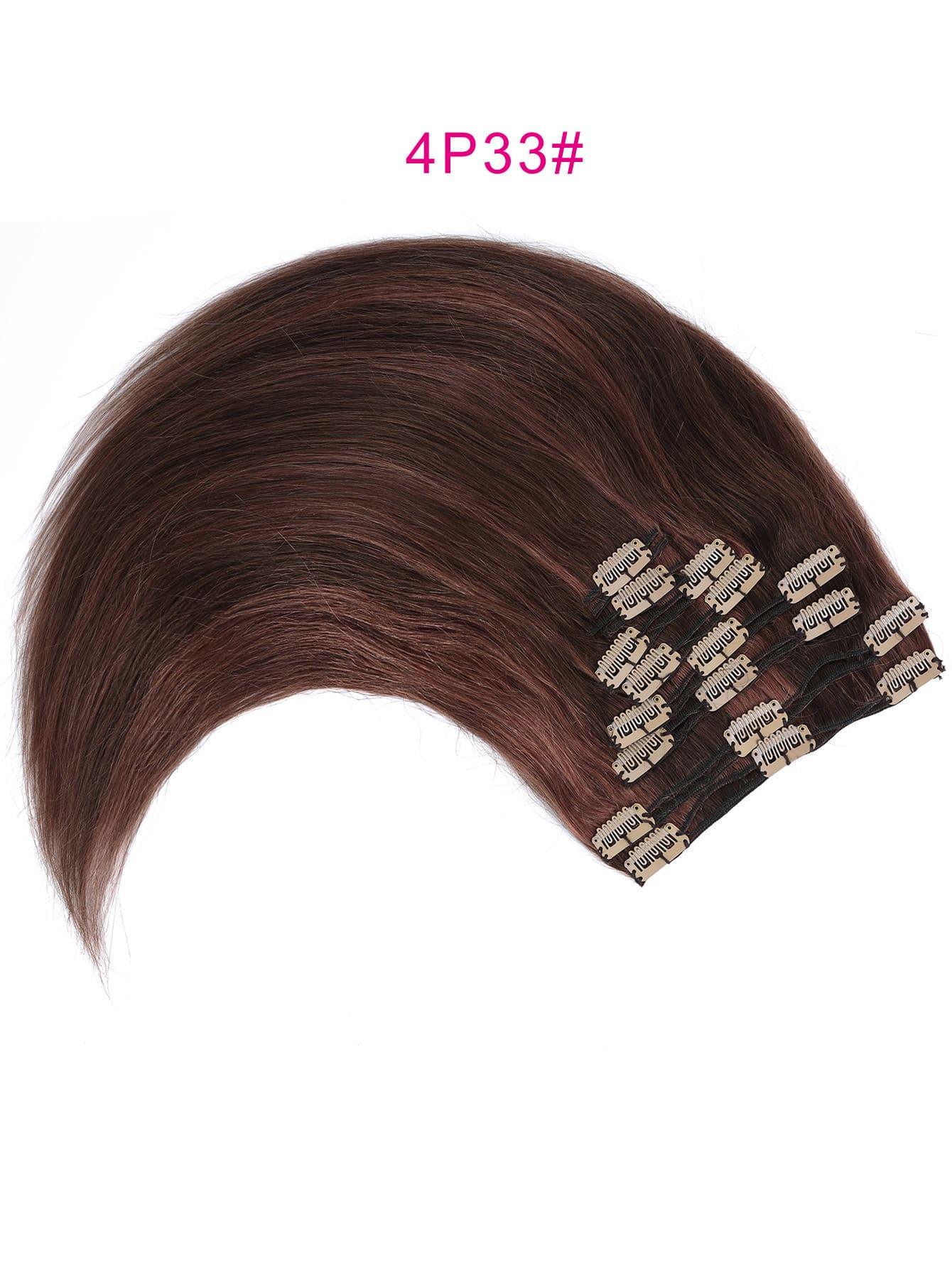 EM 8pcs Clip In Straight Human Hair - ShopEbonyMonique