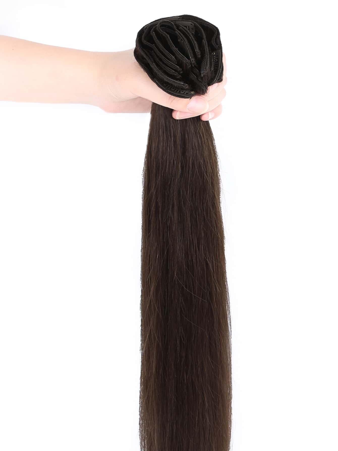 EM 8pcs Clip In Straight Human Hair - ShopEbonyMonique
