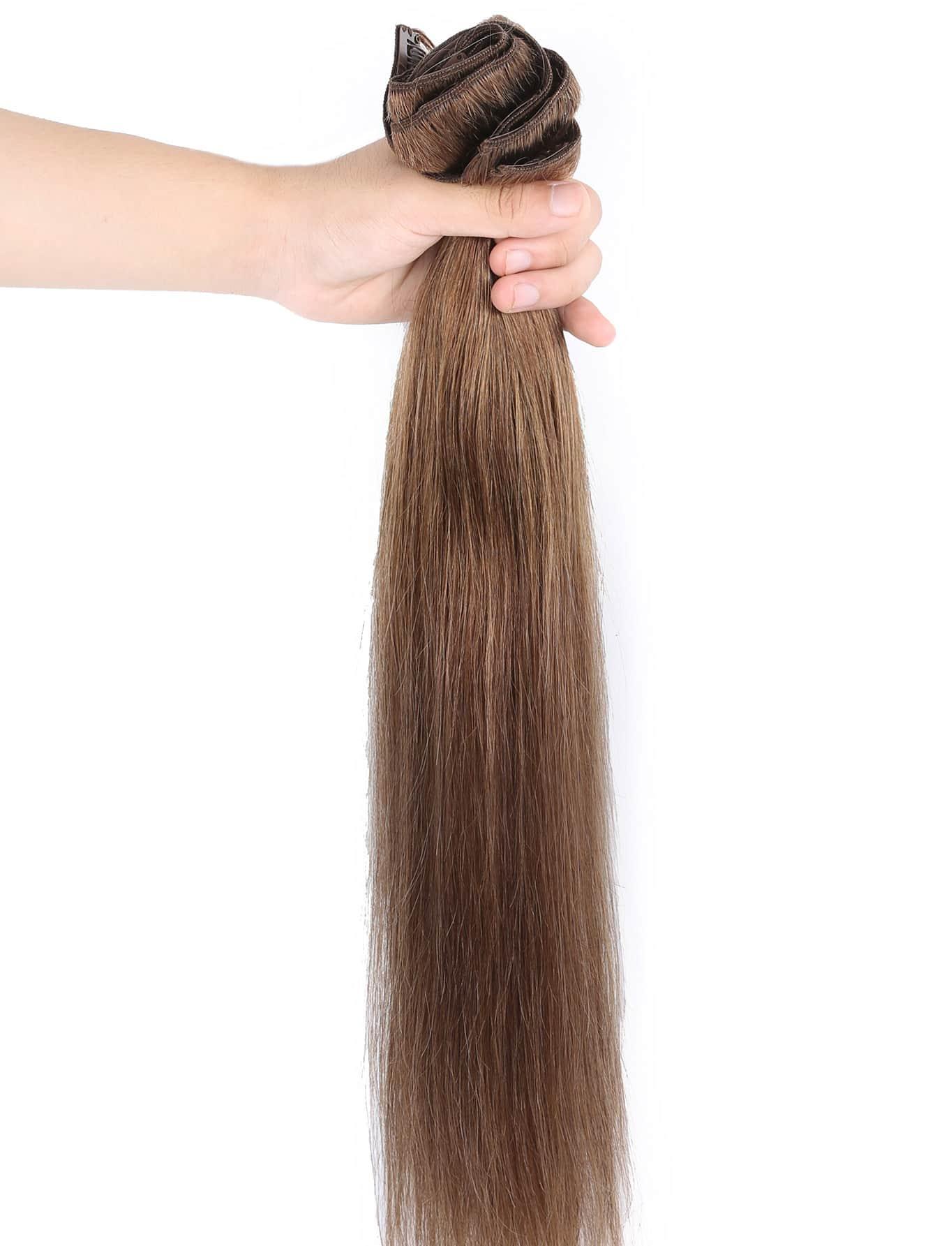 EM 8pcs Clip In Straight Human Hair - ShopEbonyMonique