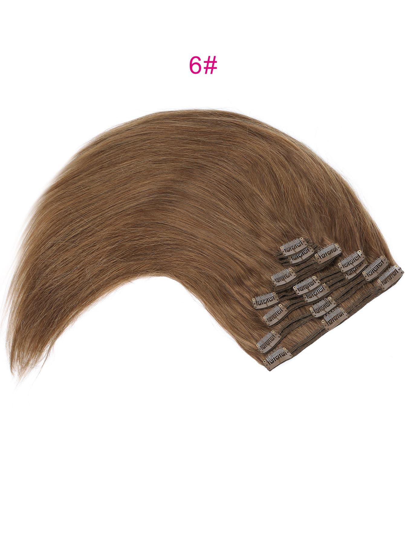 EM 8pcs Clip In Straight Human Hair - ShopEbonyMonique