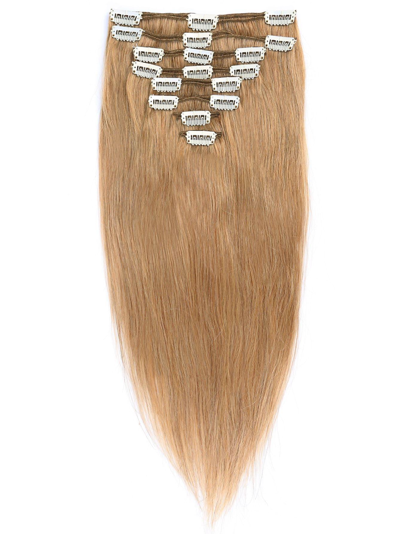 EM 8pcs Clip In Straight Human Hair - ShopEbonyMonique