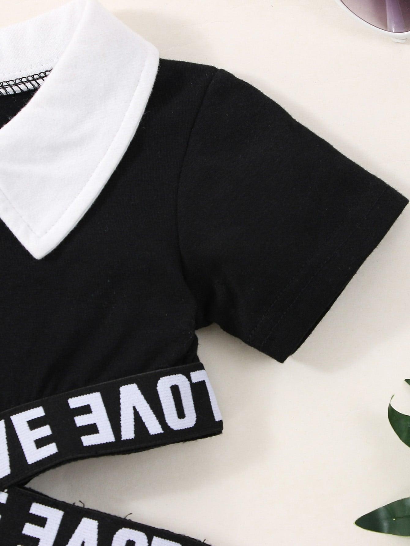 Ke'mora Baby Letter Tape Dress - ShopEbonyMonique