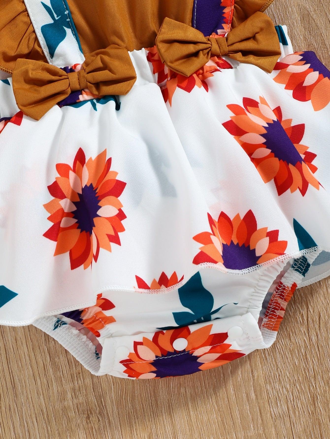 Ke'mora Baby Floral Bodysuit & Headband - ShopEbonyMonique