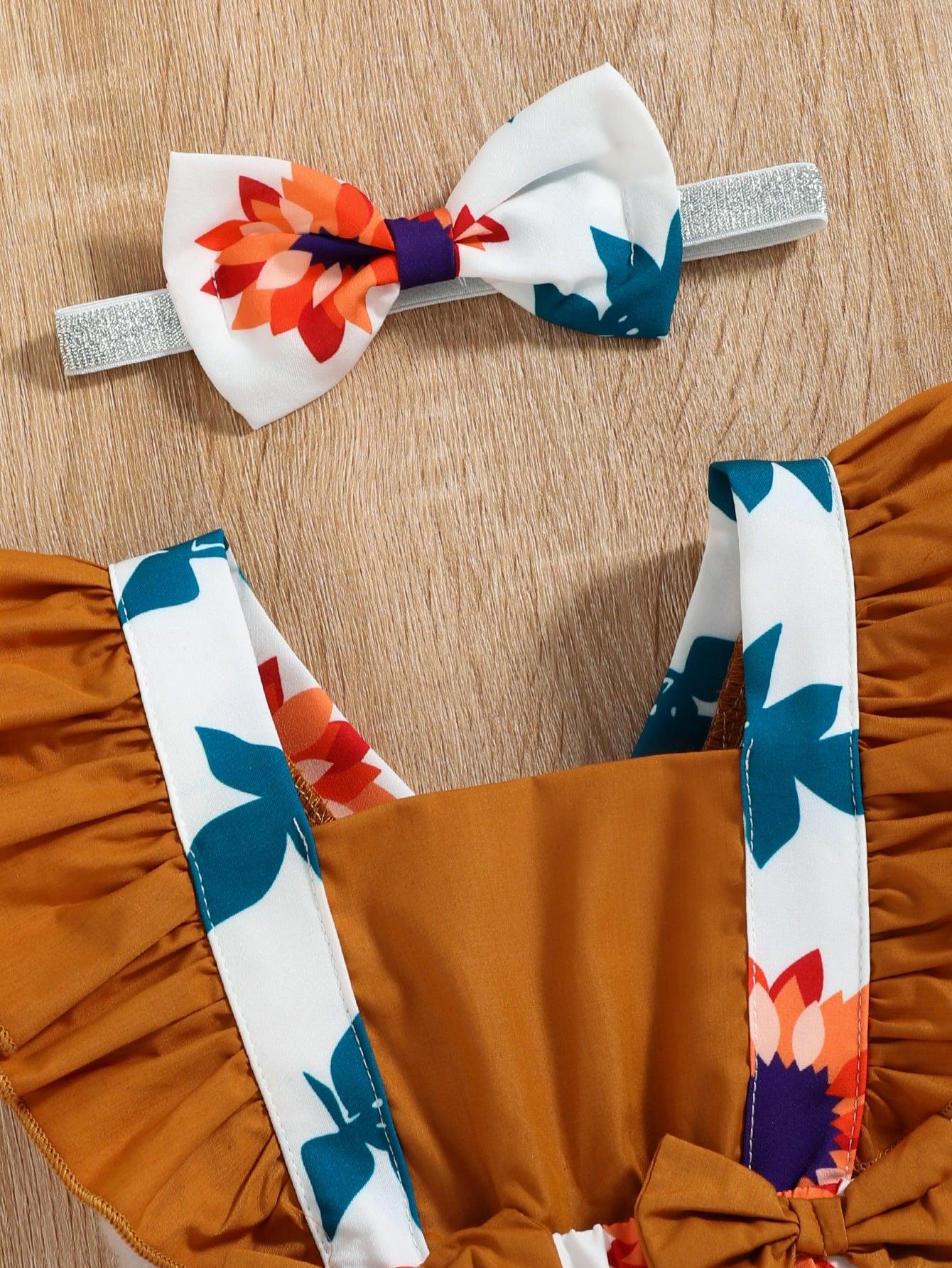 Ke'mora Baby Floral Bodysuit & Headband - ShopEbonyMonique