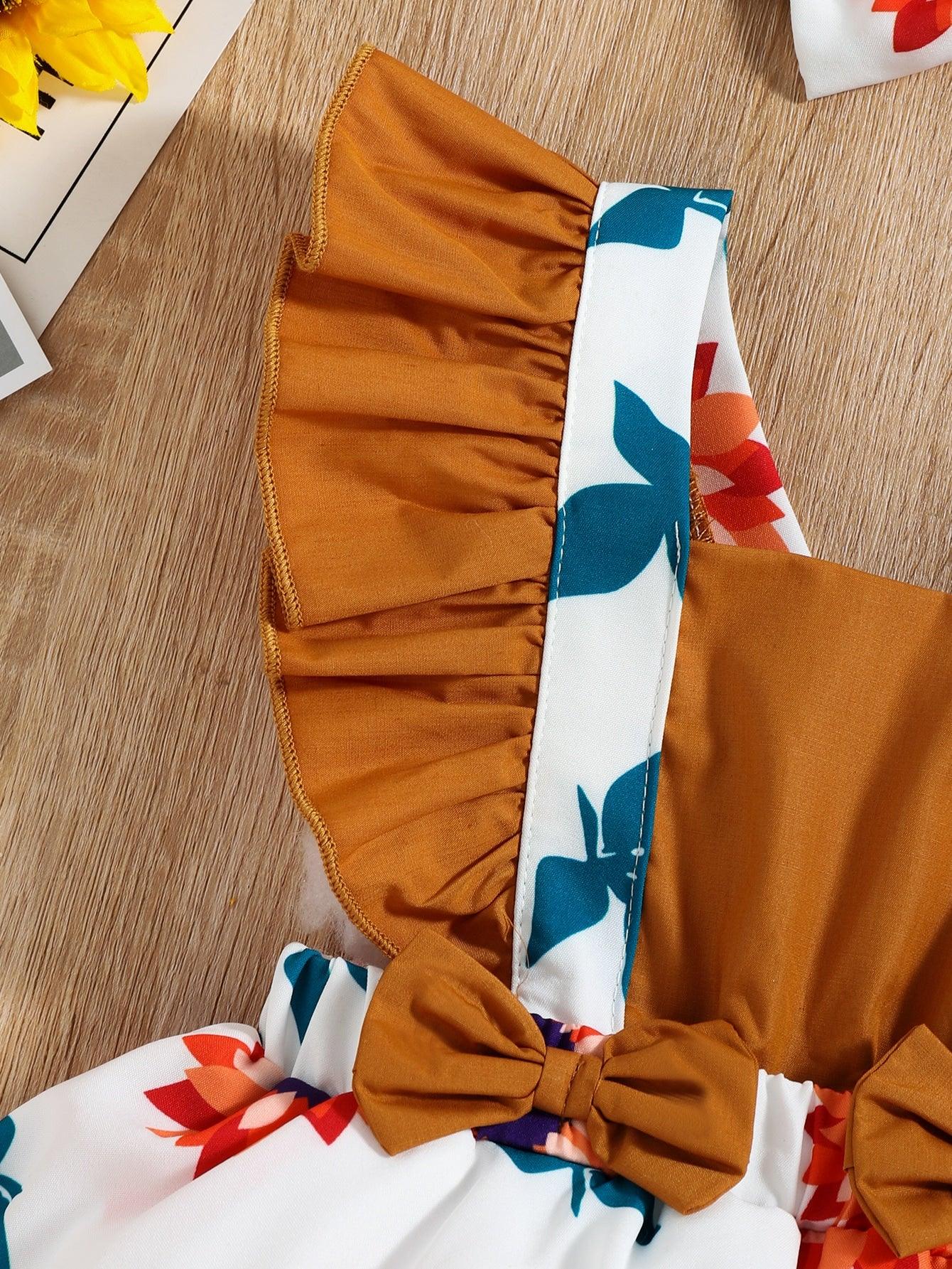 Ke'mora Baby Floral Bodysuit & Headband - ShopEbonyMonique