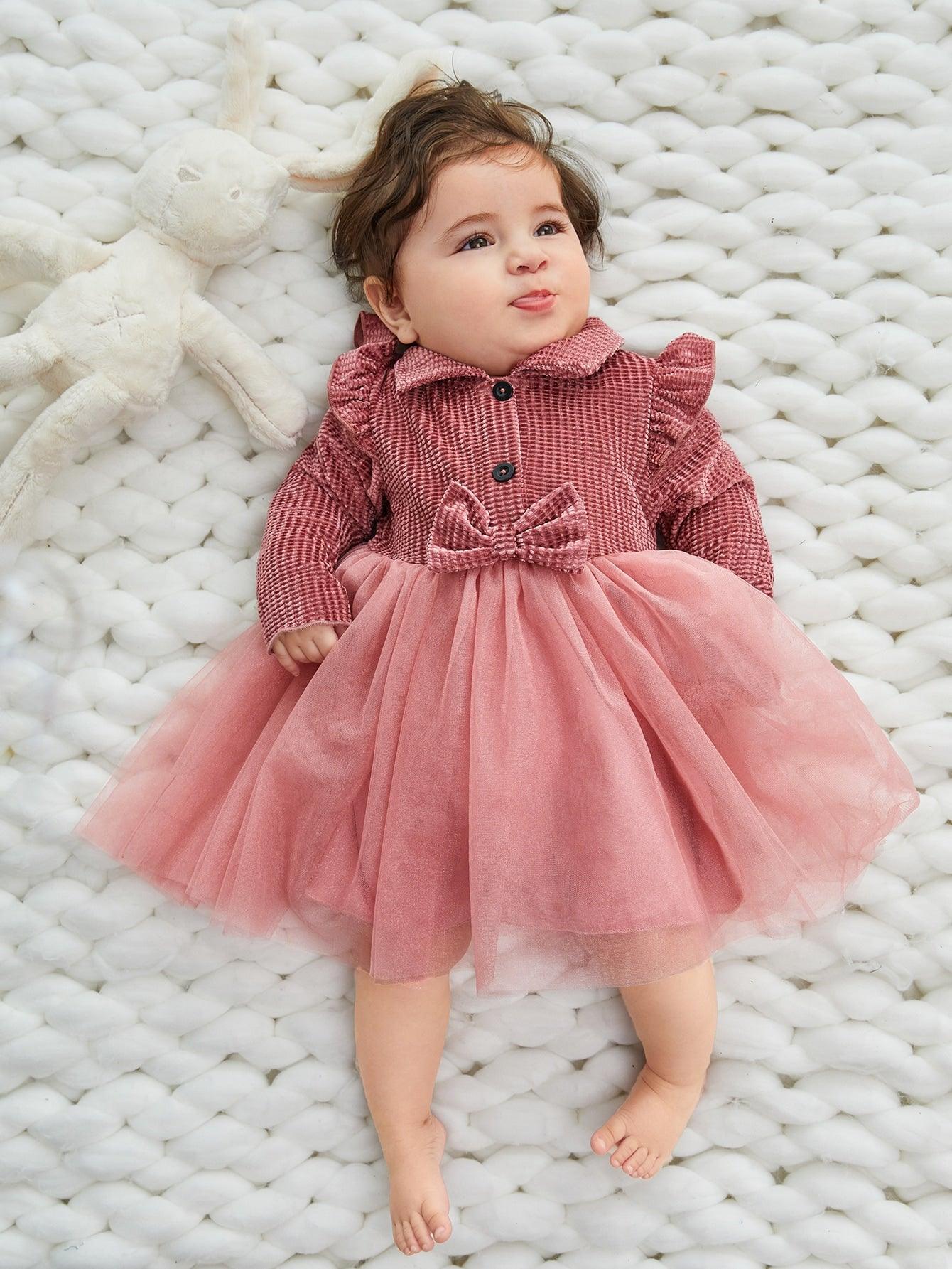 Ke'mora Baby Bow Velvet Dress - ShopEbonyMonique