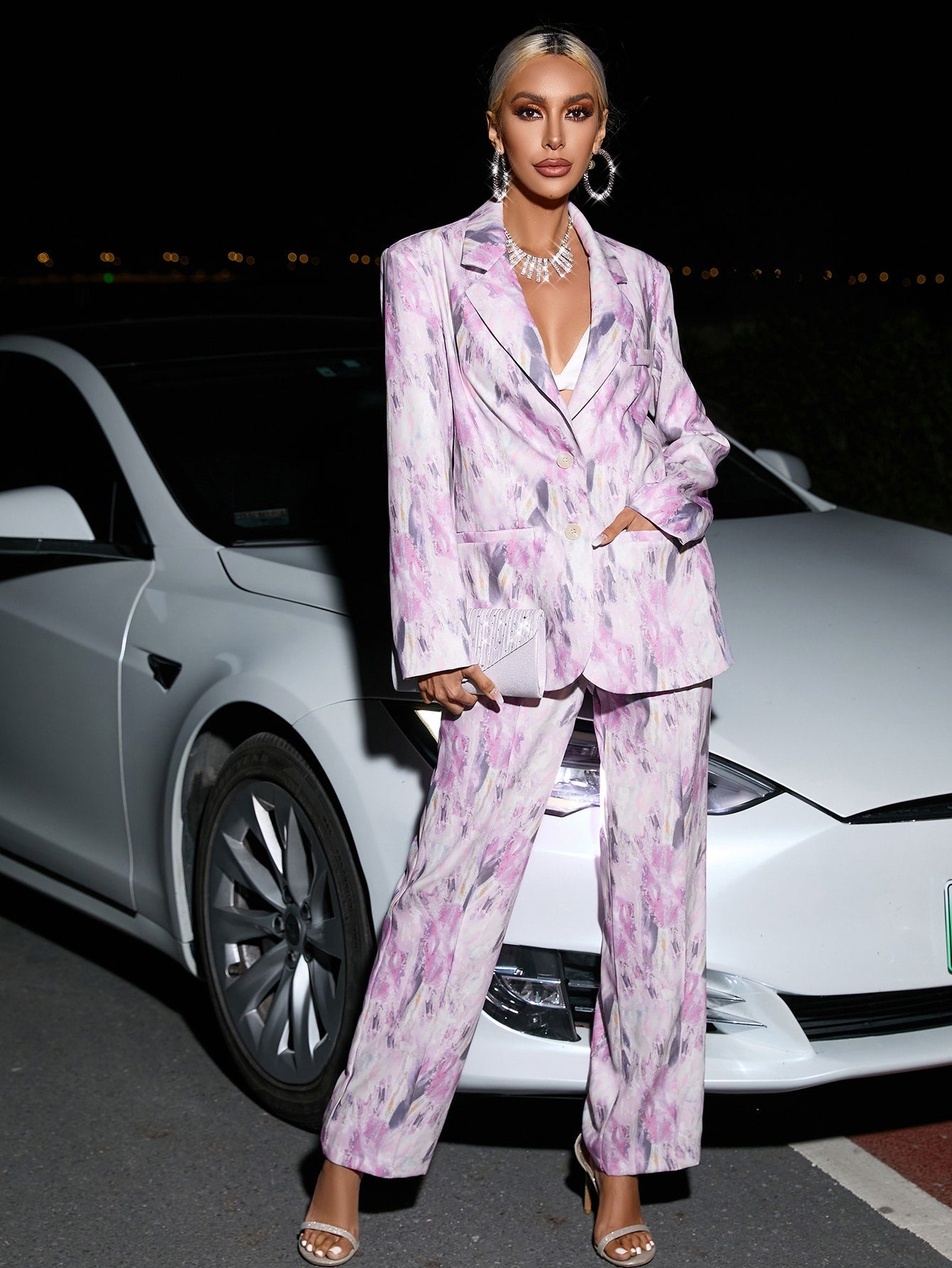 Tie Dye Single Breasted Blazer & Pants - ShopEbonyMonique