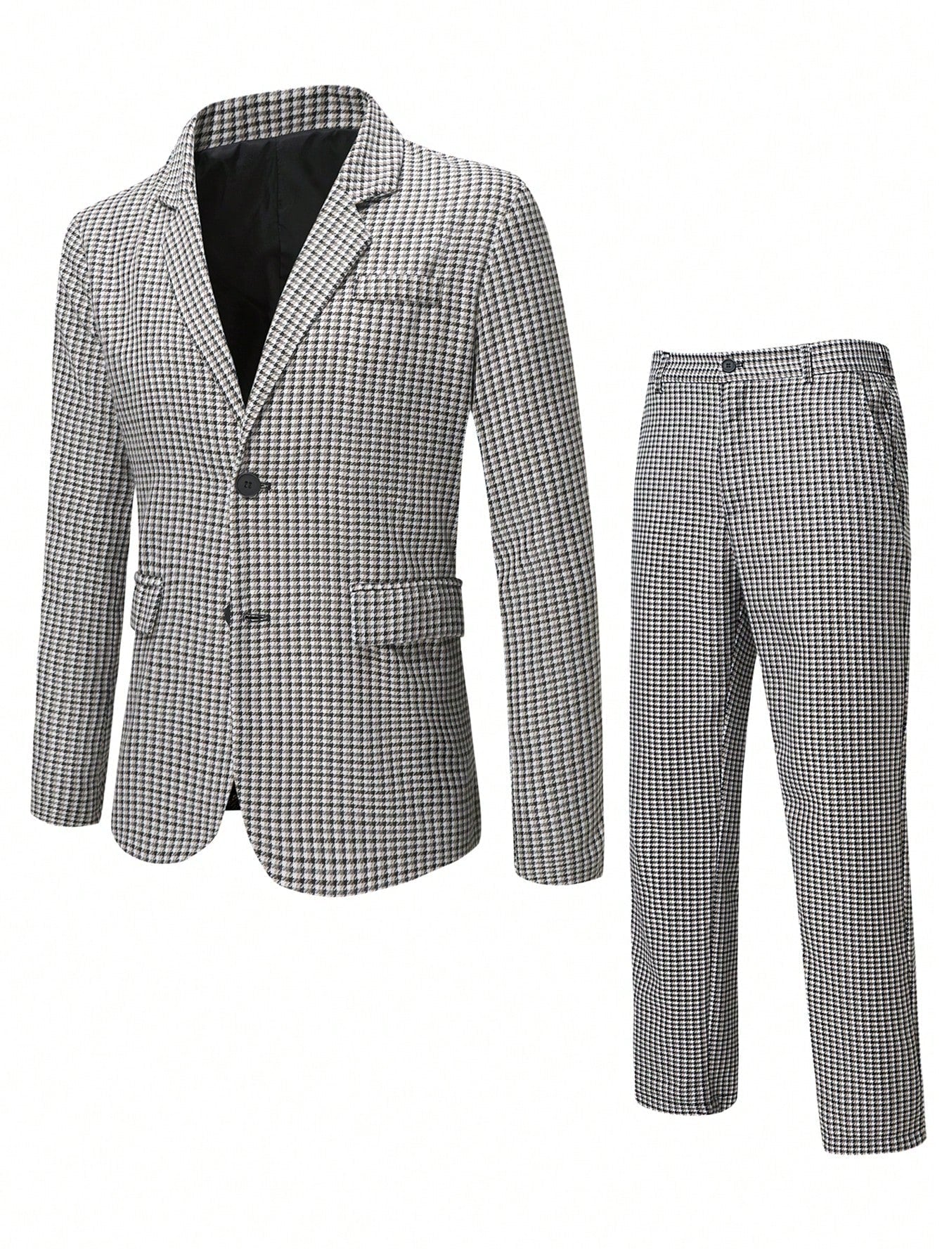 EM Men Plaid Print Blazer & Pants - ShopEbonyMonique