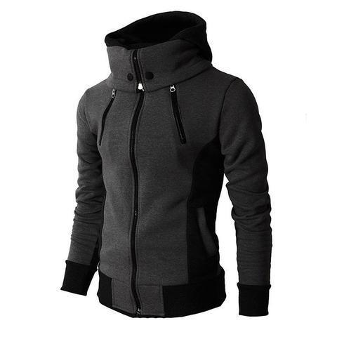 EM Men's High-Necked Hooded Jacket - ShopEbonyMonique