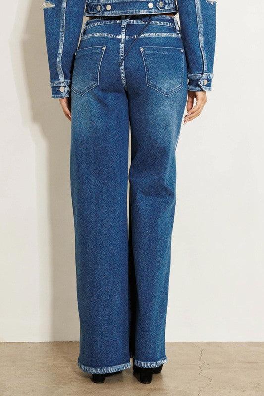 Crossed Out  wide jeans - ShopEbonyMonique