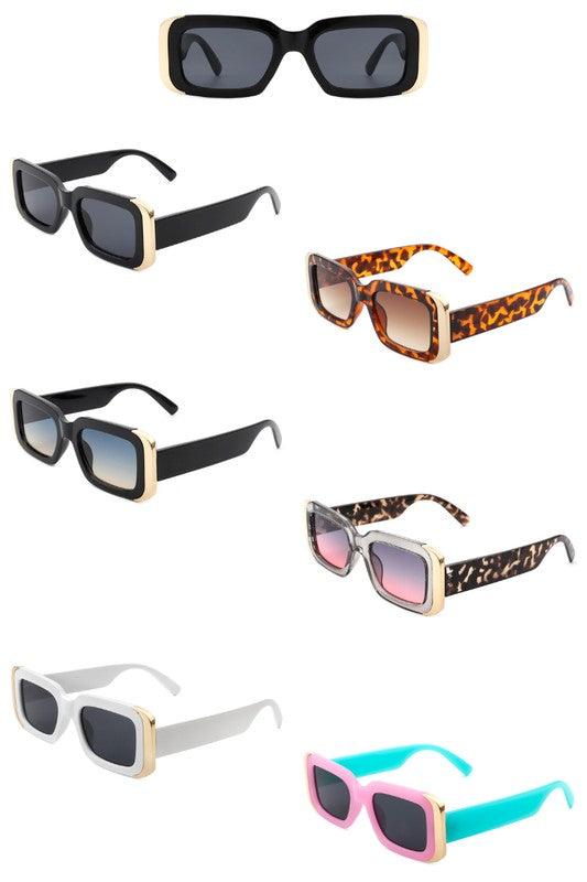 Rectangle Tinted Square Sunglasses - ShopEbonyMonique