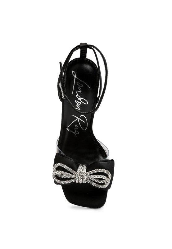 Bow With Heeled Sandals - ShopEbonyMonique