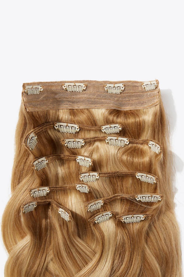 20" 200g #10 Clip-in Hair Extensions Human Virgin Hair - ShopEbonyMonique