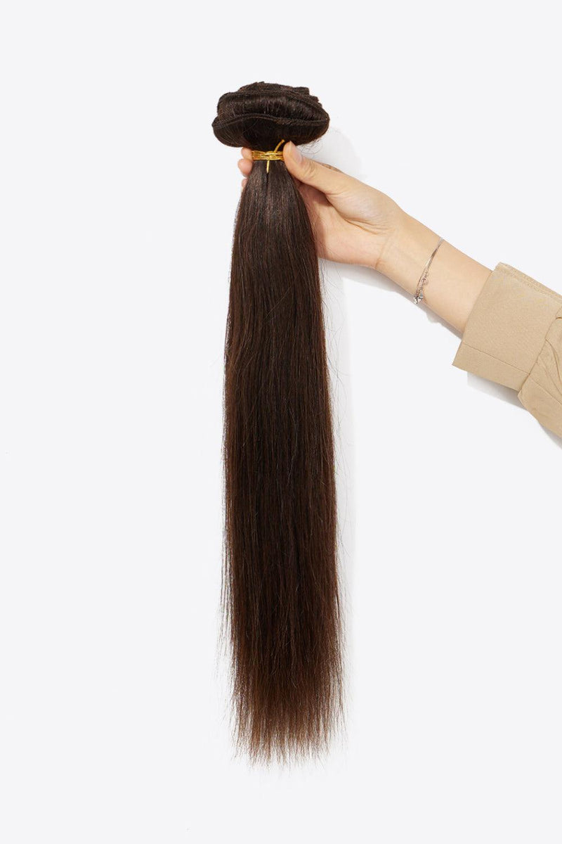 18" 200g #2 Natural Clip-in Hair Extension  Human Hair - ShopEbonyMonique