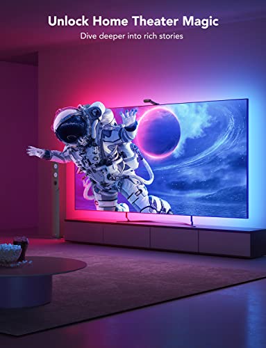 Govee Envisual TV LED Backlight T2 with Dual Cameras, 11.8ft RGBIC Wi-Fi LED Strip Lights for 55-65 inch TVs, Double Strip Light Beads, Adapts to Ultra-Thin TVs, Smart App Control, Music Sync, H605C - ShopEbonyMonique