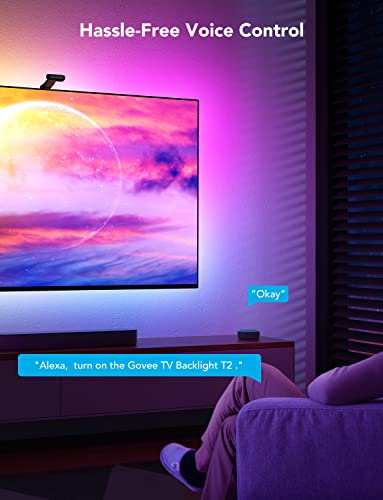 Govee Envisual TV LED Backlight T2 with Dual Cameras, 11.8ft RGBIC Wi-Fi LED Strip Lights for 55-65 inch TVs, Double Strip Light Beads, Adapts to Ultra-Thin TVs, Smart App Control, Music Sync, H605C - ShopEbonyMonique