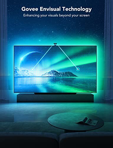 Govee Envisual TV LED Backlight T2 with Dual Cameras, 11.8ft RGBIC Wi-Fi LED Strip Lights for 55-65 inch TVs, Double Strip Light Beads, Adapts to Ultra-Thin TVs, Smart App Control, Music Sync, H605C - ShopEbonyMonique
