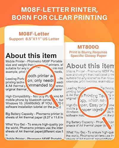 Phomemo Portable Printers Wireless for Travel Thermal Printer M08F-Letter Bluetooth Mobile Printer-Suitable for Office etc,Supports 8.5" X 11" US Letter, Compatible with Android and iOS Phone&Laptop - ShopEbonyMonique