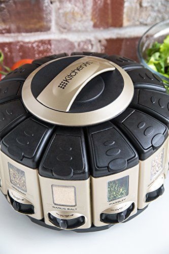 KitchenArt 57010 Select-A-Spice Auto-Measure Carousel Professional Series, Satin - ShopEbonyMonique
