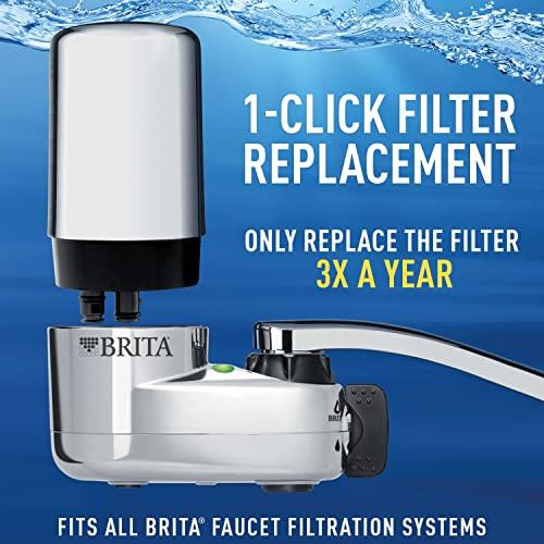 Brita Water Filter for Sink, Faucet Mount Water Filtration System for Tap Water with 1 Replacement Filter, Reduces 99% of Lead, Chrome - ShopEbonyMonique