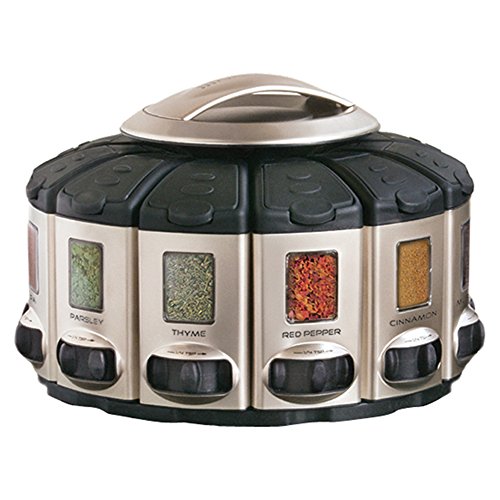 KitchenArt 57010 Select-A-Spice Auto-Measure Carousel Professional Series, Satin - ShopEbonyMonique