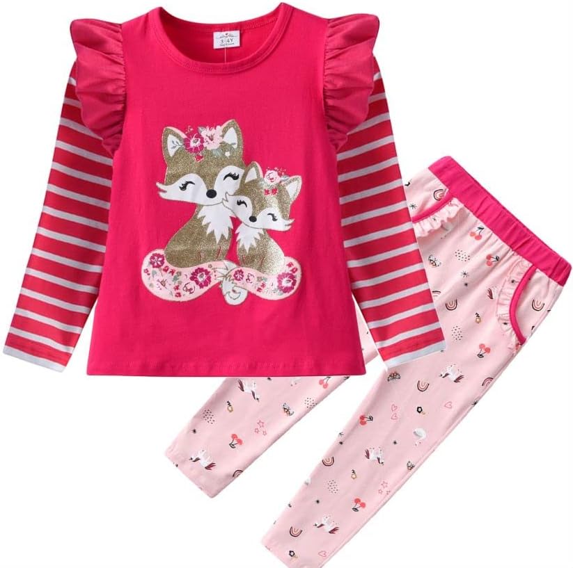EM girls clothes toddler outfits - little kids shirts & leggings winter fashion clothing sets, cute birthday gifts - ShopEbonyMonique