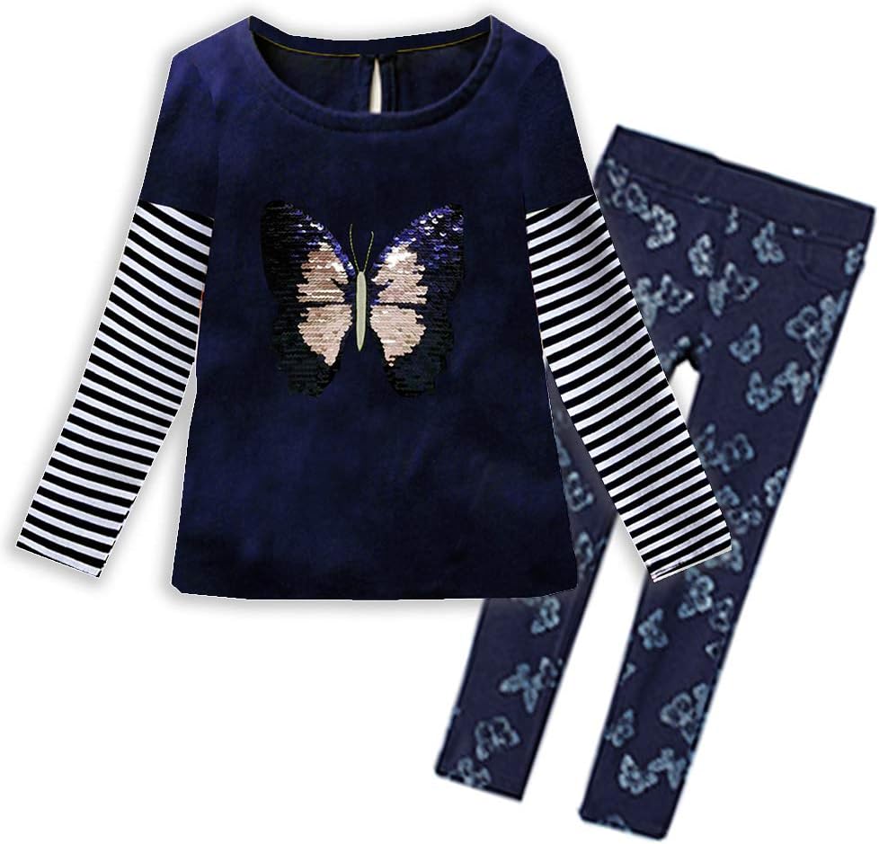 EM girls clothes toddler outfits - little kids shirts & leggings winter fashion clothing sets, cute birthday gifts - ShopEbonyMonique