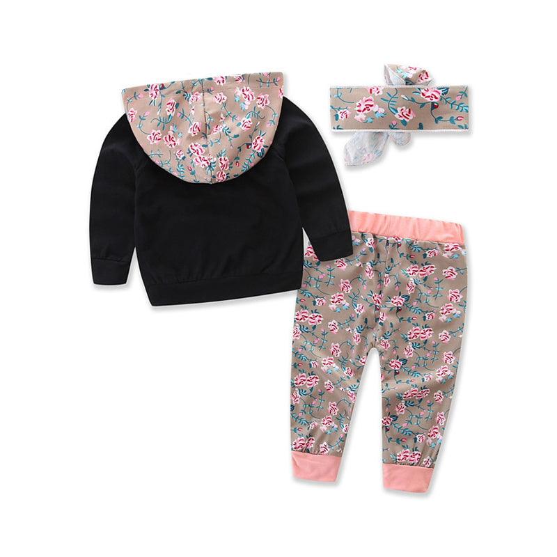 Ke'mora Winter Sports Floral Hooded Set - ShopEbonyMonique