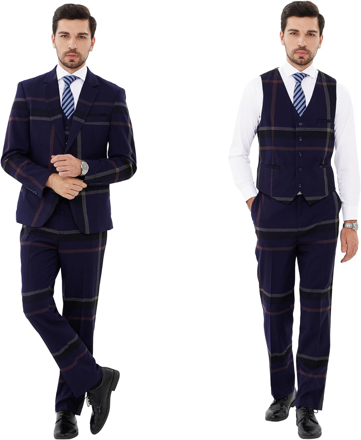 Men’s 3-Piece Plaid Suit - ShopEbonyMonique