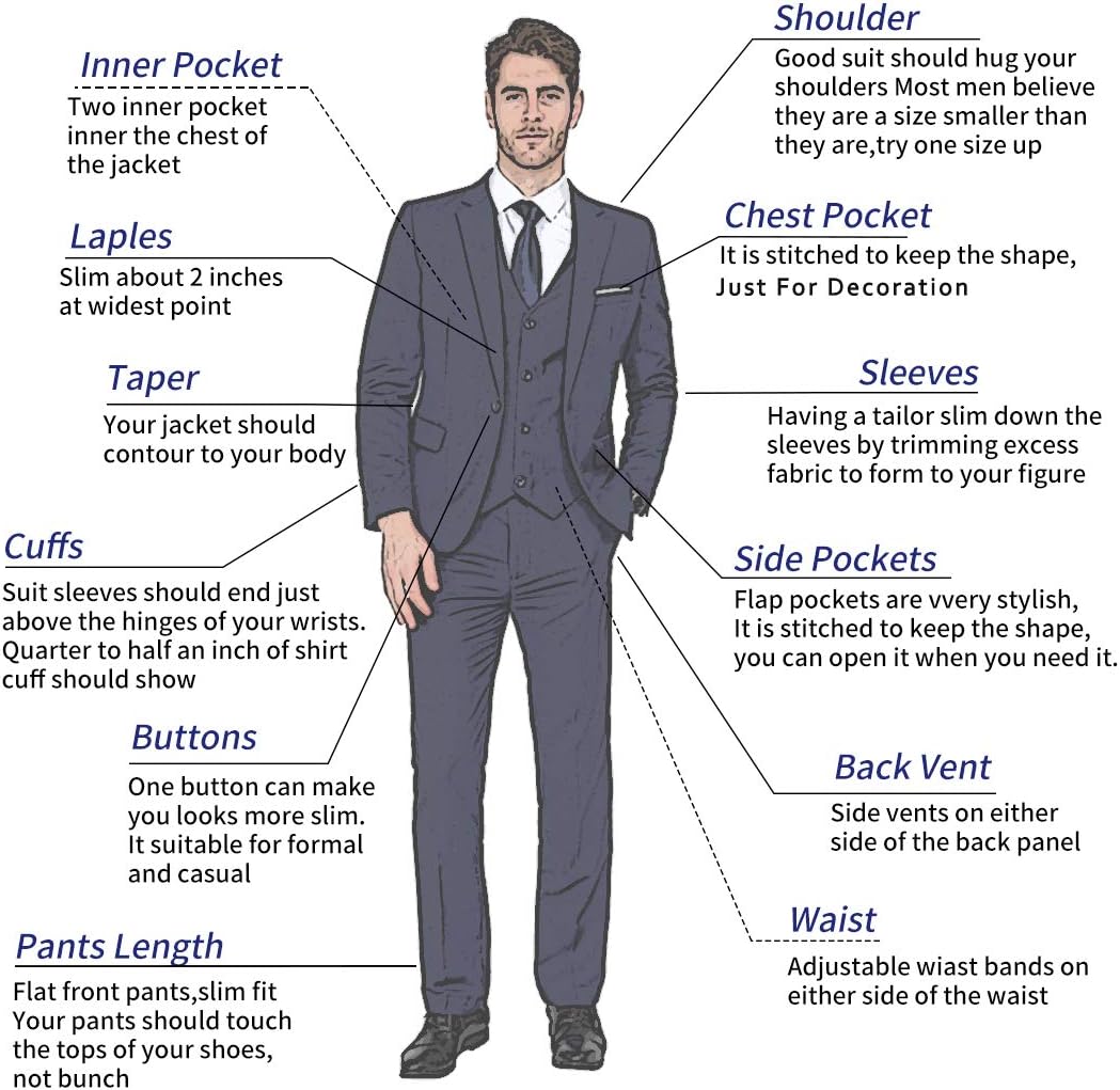 EM Men's 3 Pieces Suit - ShopEbonyMonique