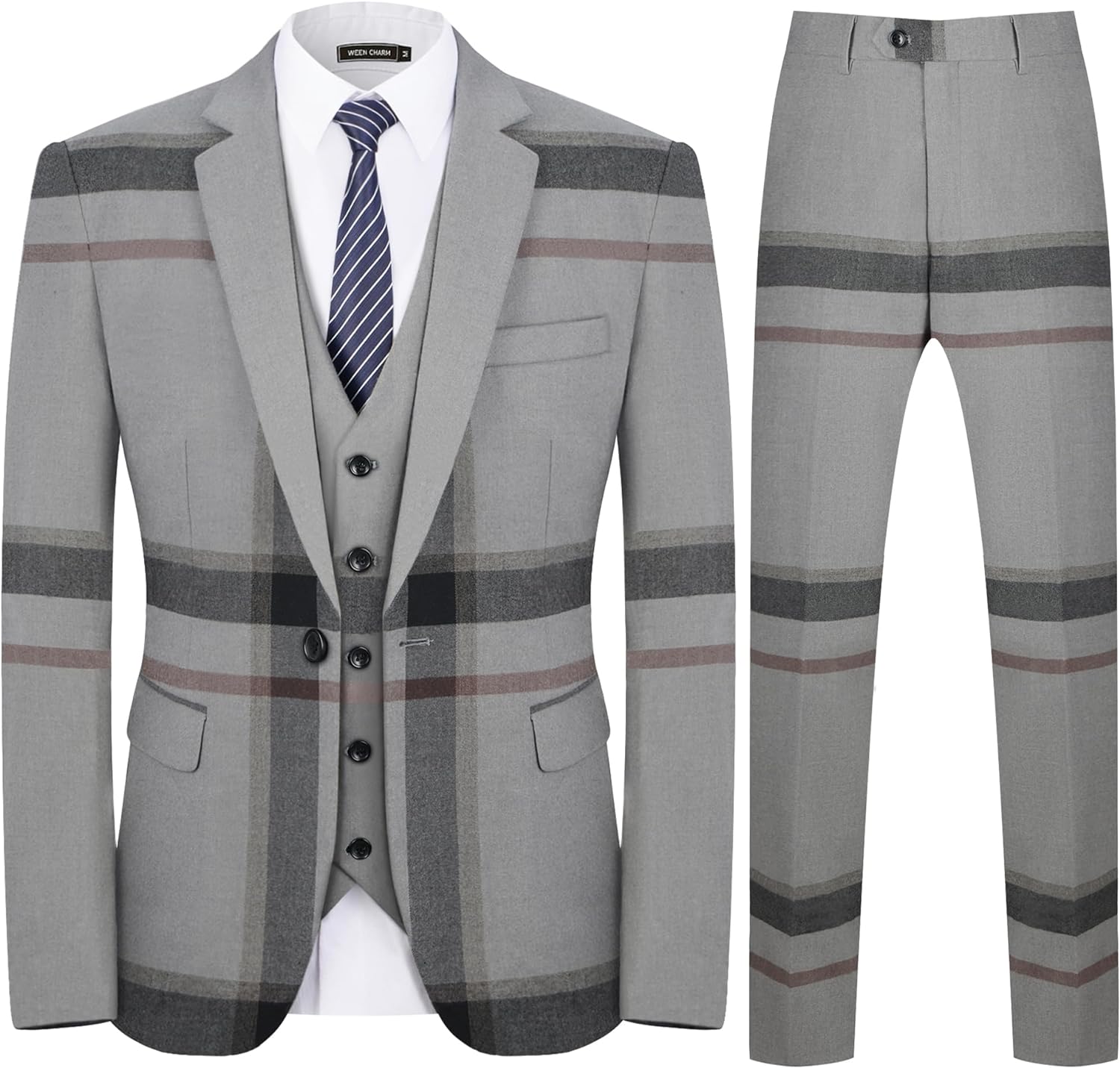 Men’s 3-Piece Plaid Suit - ShopEbonyMonique