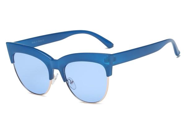 Women Half Frame Cat Eye Sunglasses - ShopEbonyMonique