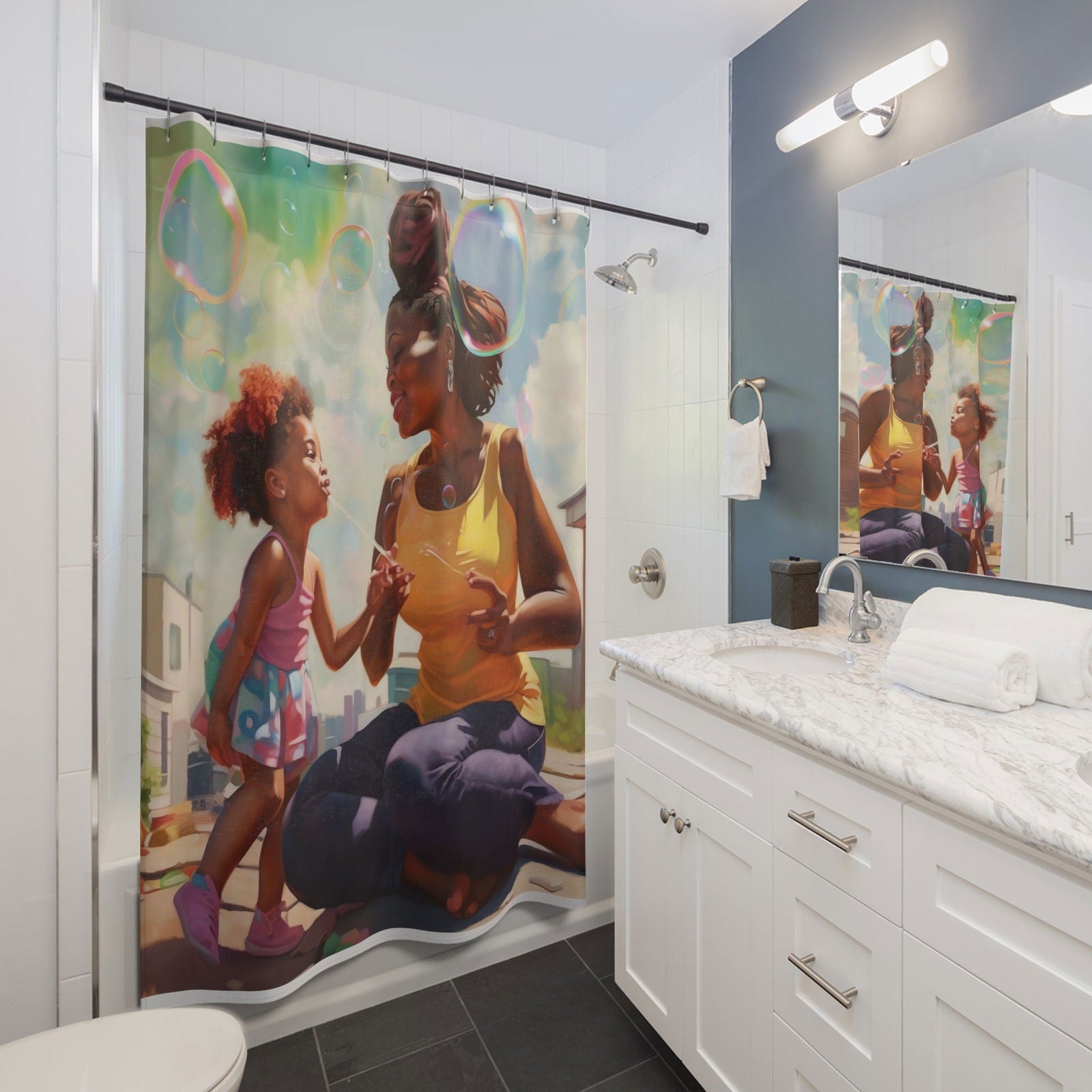 Bubbles Shower Curtain - ShopEbonyMonique