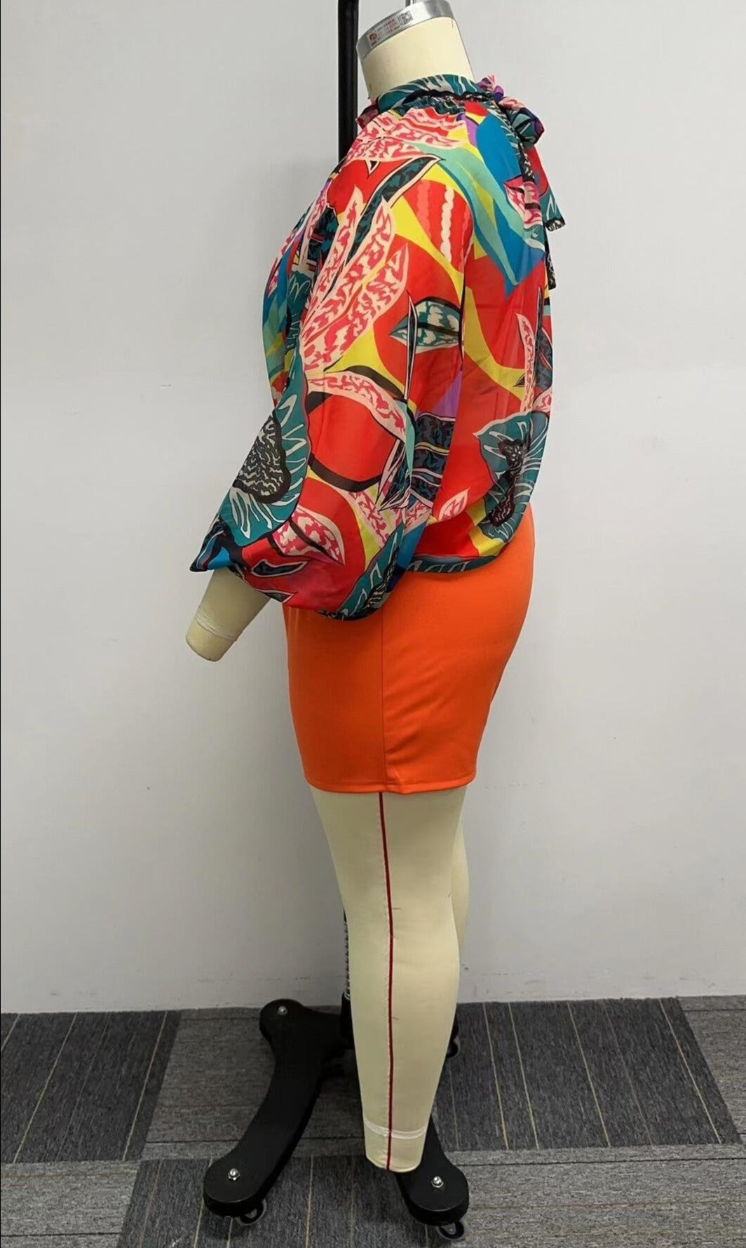 Women's Batwing Long Sleeve Split Blouse and Shorts Set - ShopEbonyMonique